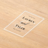 Elegant Wedding Save the Date - Monogram Template Acryleinladungen (Ablage )