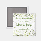 Elegant Wedding Save the Date Sparkle Magnet (Vorderseite/Rückseite)