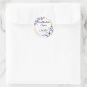 Elegant Wedding Save the Date Sticker (Tasche)