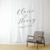 Elegant Wedding Script Tapestry Backdrop Wandteppich (Beispiel)
