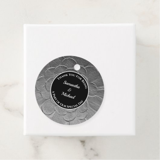 Elegant Wedding Silver Agave Pflanze Guest Danke Geschenkanhänger (Beispiel)