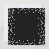Elegant Wedding Silver Glitzer Confetti Black (Rückseite)