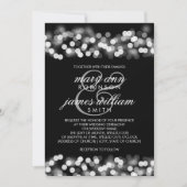 Elegant Wedding Silver Hollywood Glam Einladung (Vorderseite)