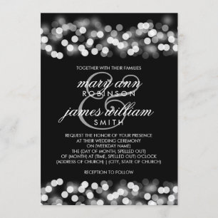 Elegant Wedding Silver Hollywood Glam Einladung