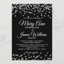 Elegant Wedding Silver Imitats Glitzer Confetti Bl