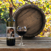 Elegant Wedding Simple Foto Arch Calligraphy Weinetikett