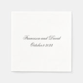 Elegant Wedding Simple Paper Napkins Serviette (Vorderseite)