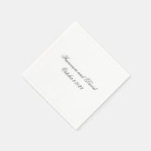 Elegant Wedding Simple Paper Napkins Serviette (Ecke)