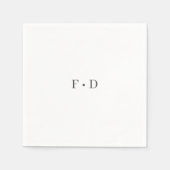 Elegant Wedding Simple Paper Napkins Serviette (Vorderseite)