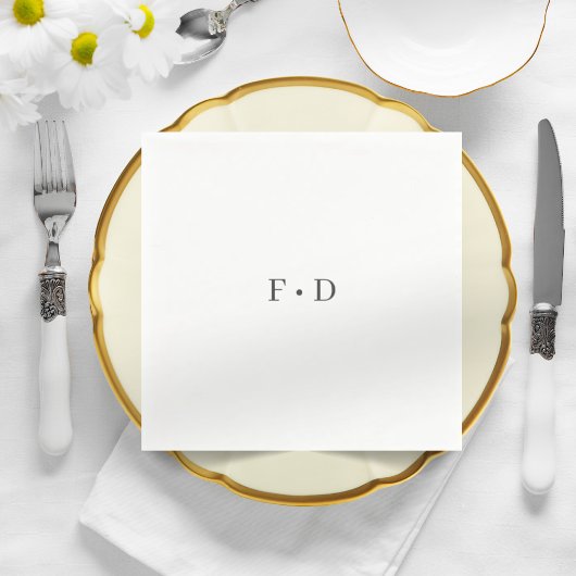 Elegant Wedding Simple Paper Napkins Serviette