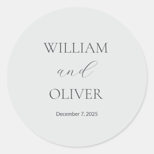 Elegant Wedding Sticker (Vorderseite)