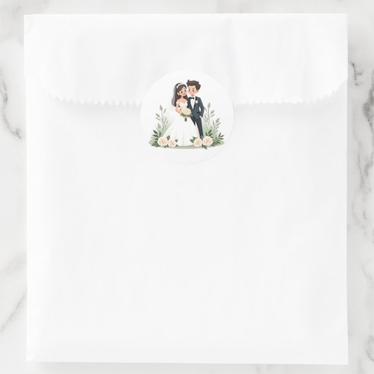 Elegant Wedding Sticker (Tasche)