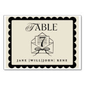 Elegant Wedding Table Number Card – Custom Tischnummer (Vorderseite)