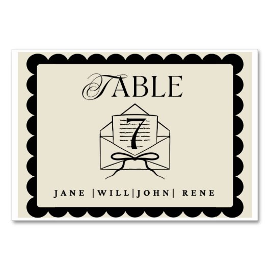 Elegant Wedding Table Number Card – Custom Tischnummer (Vorderseite)