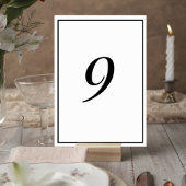 Elegant Wedding Table Number Card Tischnummer