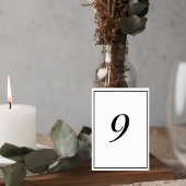 Elegant Wedding Table Number Card Tischnummer