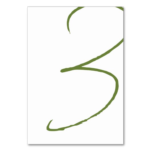 Elegant Wedding Table Number Card Tischnummer (Vorderseite)