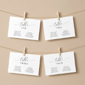 Elegant Wedding Table Number Seating Chart Cards Ankündigung