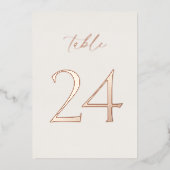 Elegant Wedding Table Numbers 20–29  Folieneinladung (Vorderseite)