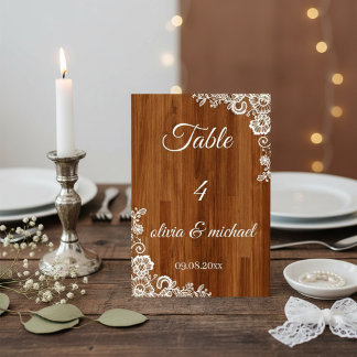 “Elegant Wedding Table Numbers – Personalized Set Tischnummer