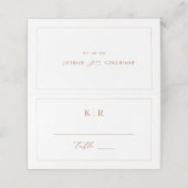 Elegant Wedding Table Platzkarte Escort K221 (Außenseite Aufgefaltet)