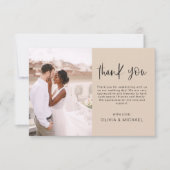 Elegant Wedding Terracotta Danke Foto (Vorderseite)