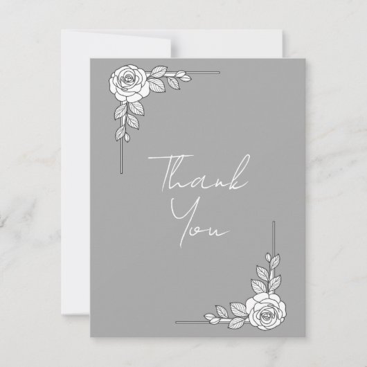 Elegant Wedding Thank You Card | Classic Script De Dankeskarte (Vorderseite)