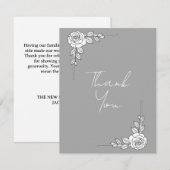 Elegant Wedding Thank You Card | Classic Script De Dankeskarte (Vorne/Hinten)