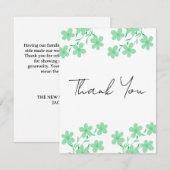 Elegant Wedding Thank You Card | Classic Script De Dankeskarte (Vorne/Hinten)