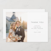 Elegant Wedding Thank You Card Dankeskarte (Vorne/Hinten)