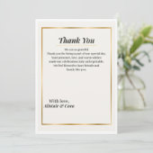 Elegant Wedding Thank You Card | Minimal Classic Einladung (Stehend Vorderseite)