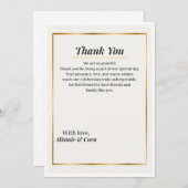Elegant Wedding Thank You Card | Minimal Classic  Einladung (Vorne/Hinten)