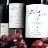 Elegant Wedding Thank You Wine Label Weinetikett