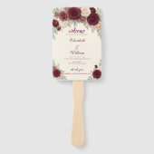 Elegant Wedding Timeline Program Hand Fan Fächer (Vorderseite)