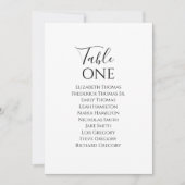Elegant Wedding Tischnummer Calligrafy Script (Vorderseite)