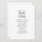 Elegant Wedding Tischnummer Calligrafy Script (Vorne/Hinten)