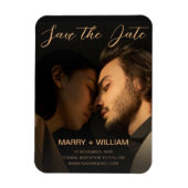 Elegant Wedding Trendy Save The Date Photo Magnet (Vertikal)