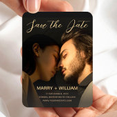 Elegant Wedding Trendy Save The Date Photo Magnet