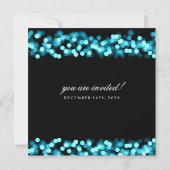 Elegant Wedding Turquoise Hollywood Glam Einladung (Rückseite)