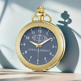 Elegant wedding typography monogram  armbanduhr