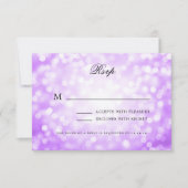 Elegant Wedding UAWG Bokeh Lights Lila RSVP Karte (Vorderseite)