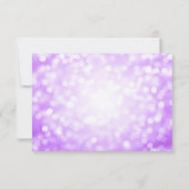 Elegant Wedding UAWG Bokeh Lights Lila RSVP Karte (Rückseite)