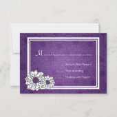Elegant Wedding UAWG Dahlia Floral Lila RSVP Karte (Vorderseite)