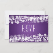 Elegant Wedding UAWG Dotted Lila RSVP Karte (Rückseite)