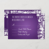 Elegant Wedding UAWG Dotted Lila RSVP Karte (Vorne/Hinten)