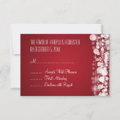 Elegant Wedding UAWG Dotted Red RSVP Karte (Vorderseite)