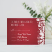 Elegant Wedding UAWG Dotted Red RSVP Karte (Stehend Vorderseite)