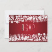 Elegant Wedding UAWG Dotted Red RSVP Karte (Rückseite)