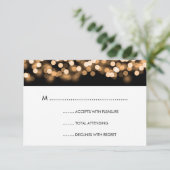 Elegant Wedding UAWG Gold Hollywood Glam RSVP Karte (Stehend Vorderseite)