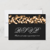 Elegant Wedding UAWG Gold Hollywood Glam RSVP Karte (Rückseite)